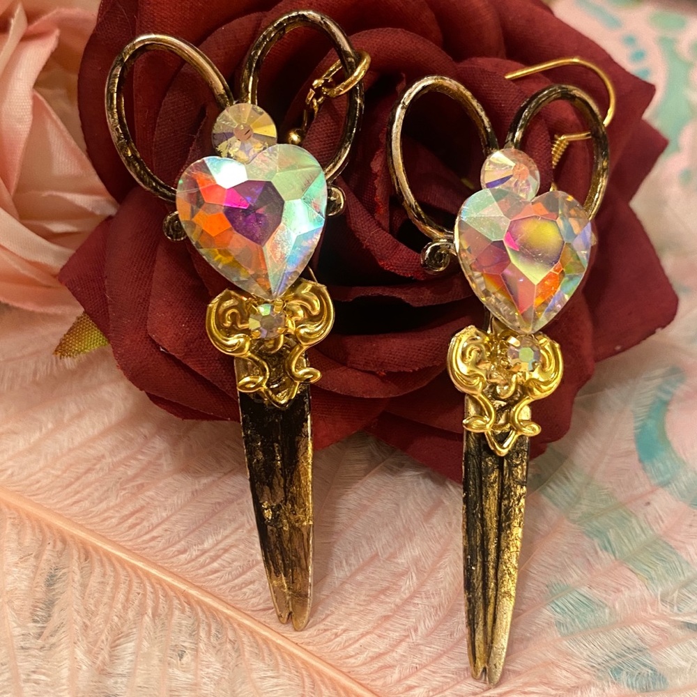 Scissor ornate earrings